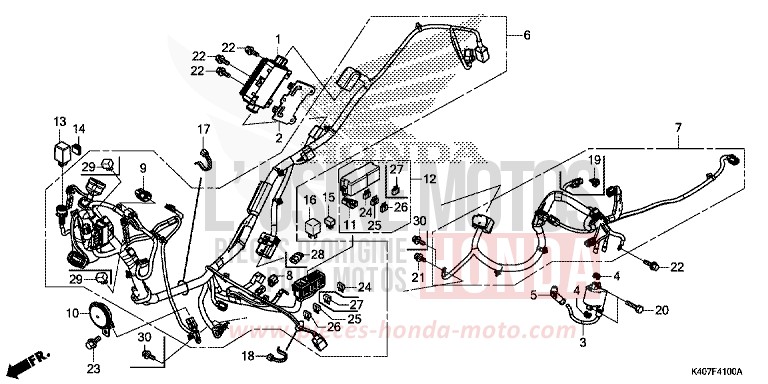 WIRE HARNESS (NSS125DF/ADF/ADH) for NSS125AD M00NDUST SILVER METALLIC (NHB29) from 2016