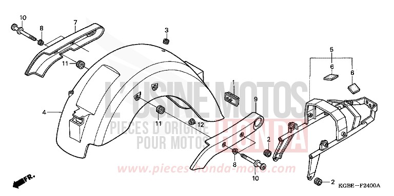 GARDE-BOUE ARRIERE for   from 