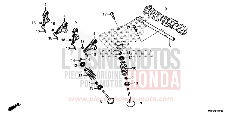 CAMSHAFT/VALVE for CRF1100D PEARL GLARE WHITE (NHB53H) from 2020