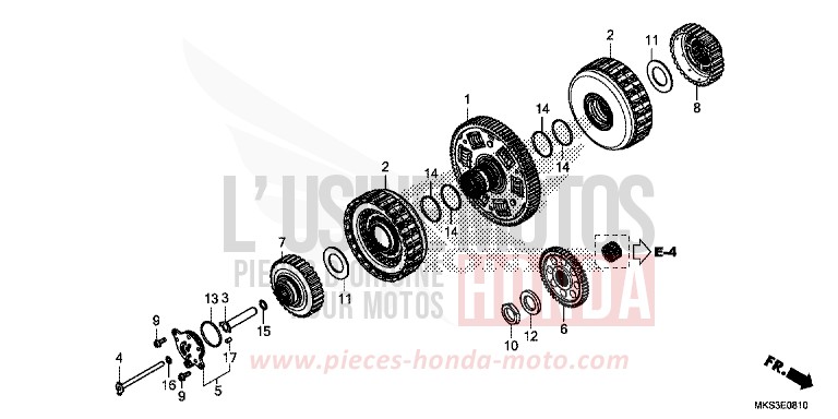 CLUTCH (CRF1100D/D2/D4/DL/DL2/DL4) for CRF1100D PEARL GLARE WHITE (NHB53H) from 2020