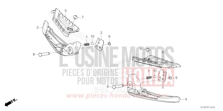PILLION STEP for SH350i MAT RUTHENIUM SILVER METALLIC (NHB88) from 2021