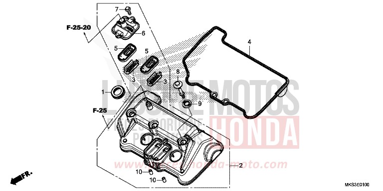 CYLINDER HEAD COVER for CRF1100D DARKNESS BLACK METALLIC (NH463) from 2020