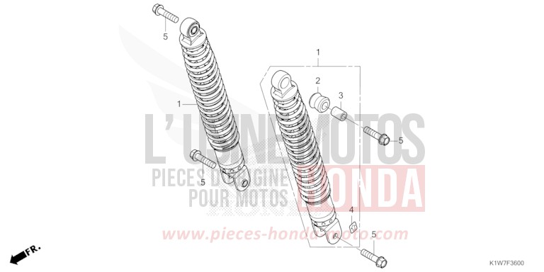 REAR CUSHION for SH350A PEARL COOL WHITE (NHA16) from 2021