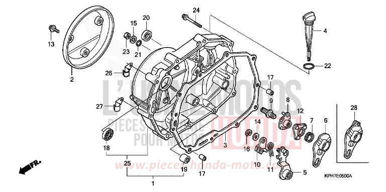 COPERCHIO CARTER MOTORE DESTRO per Innova FORCE SILVER METALLIC (NH411) del 2003