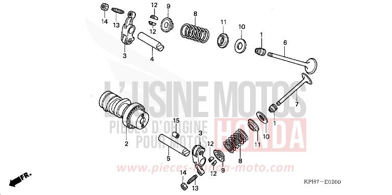 ALBERO A CAMME/VALVOLA per Innova MILLENNIUM RED (R263) del 2003