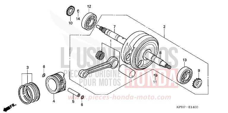 CRANKSHAFT/PISTON for Innova MILLENNIUM RED (R263) from 2003