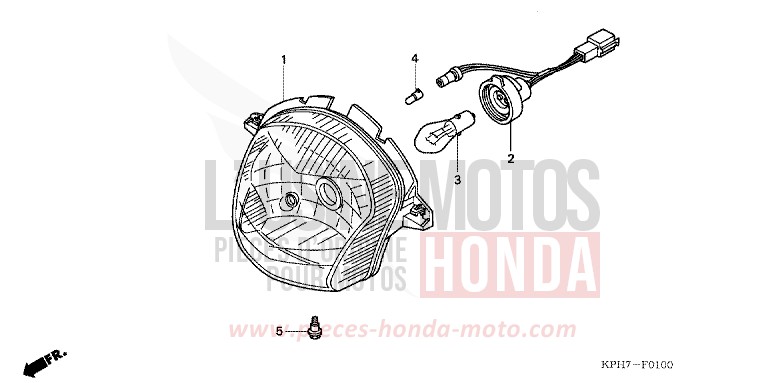 HEADLIGHT (1) for Innova FORCE SILVER METALLIC (NH411) from 2005