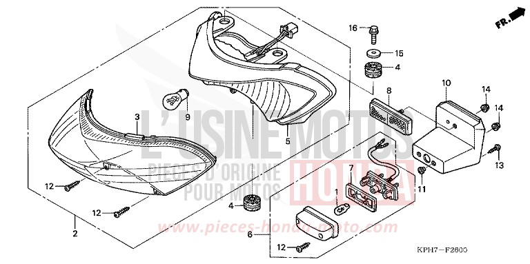 TAILLIGHT (1) for Innova MILLENNIUM RED (R263) from 2005