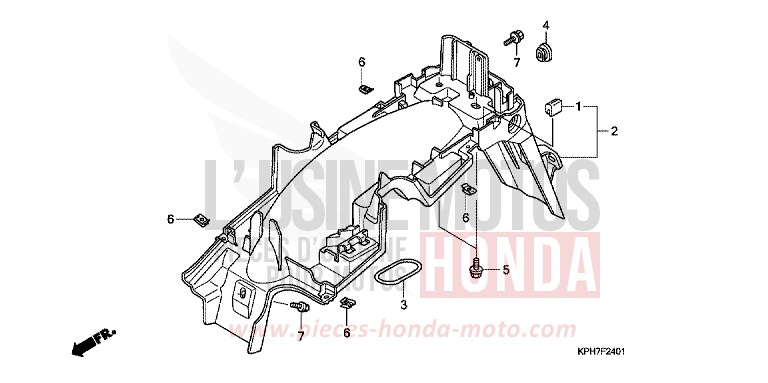 REAR FENDER (2) for Innova ASTEROID BLACK METALLIC (NHA35) from 2007