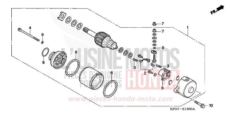 MOTORINO DI AVVIAMENTO per Innova CANDY BEAM RED (R307) del 2007