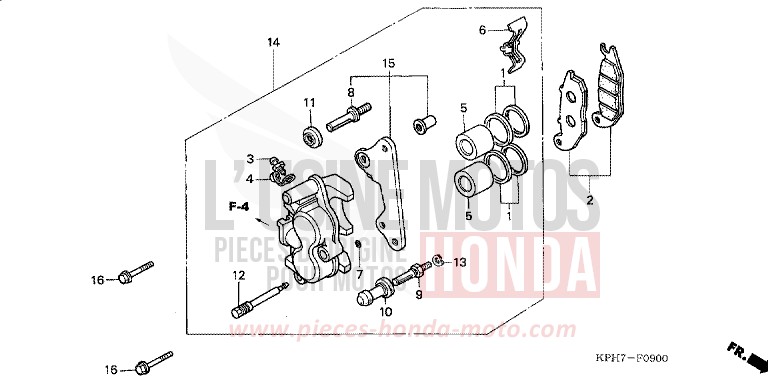PINZA FRENO ANTERIORE per Innova CANDY BEAM RED (R307) del 2007