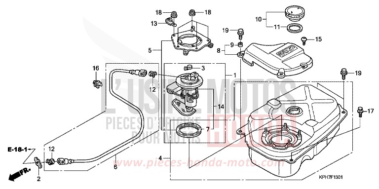SERBATOIO CARBURANTE (2) per Innova CANDY BEAM RED (R307) del 2007