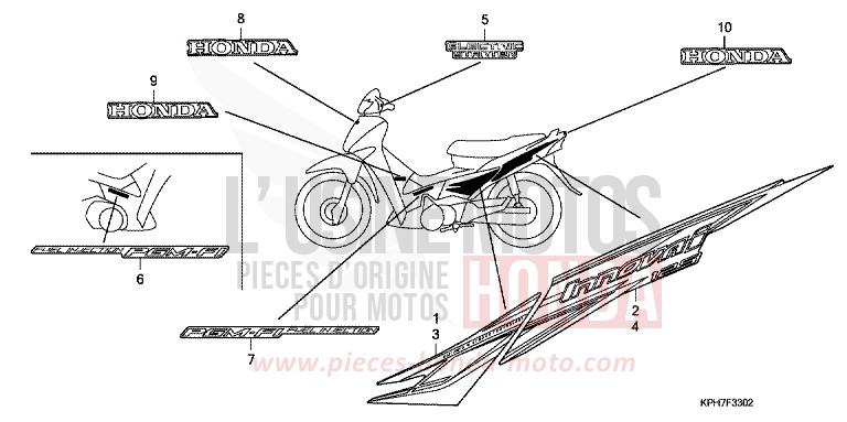 STRISCIA/MARCHIO (ANF1257) per Innova CANDY BEAM RED (R307) del 2007