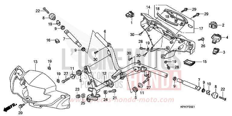 HANDLE PIPE/HANDLE COVER/SWITCH (2) for Innova CANDY CARIBBEAN BLUE SEA (B189) from 2007