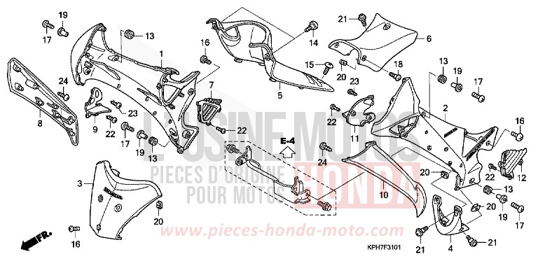 MAIN PIPE COVER/ LEG SHIELD (2) for Innova CANDY CARIBBEAN BLUE SEA (B189) from 2007