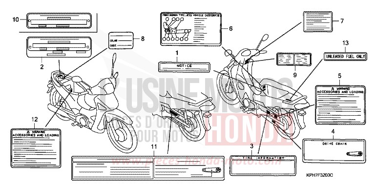 CAUTION LABEL for Innova CANDY CARIBBEAN BLUE SEA (B189) from 2007