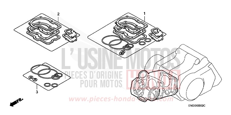 KIT GUARNIZIONI A per Innova FORCE SILVER METALLIC (NH411B) del 2007
