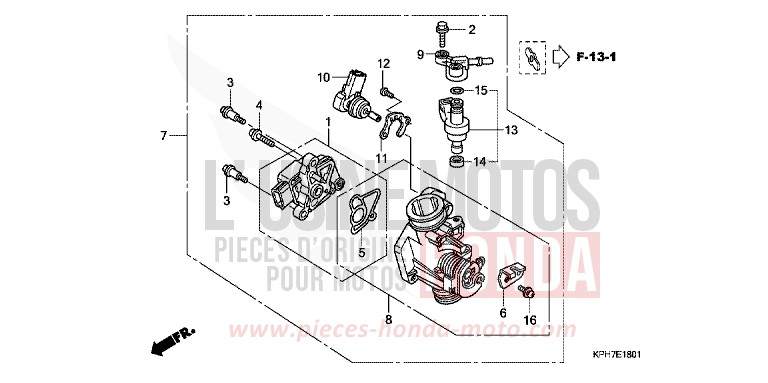 THROTTLE BODY for Innova FORCE SILVER METALLIC (NH411) from 2007