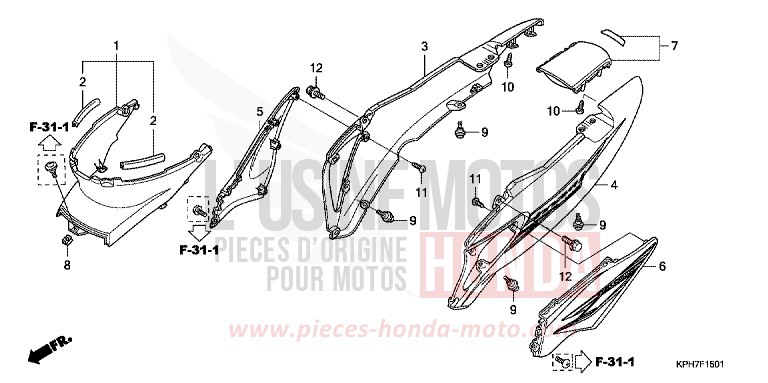 BODY COVER (2) for Innova FORCE SILVER METALLIC (NH411) from 2007