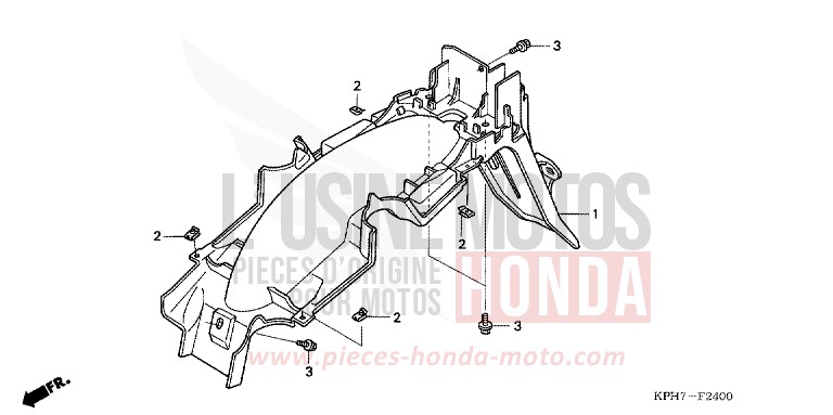 REAR FENDER (1) for Innova ASTEROID BLACK METALLIC (NHA35) from 2005