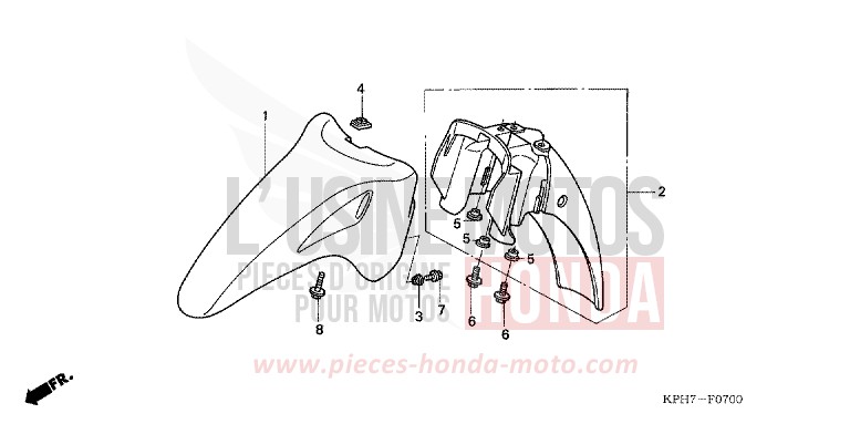 FRONT FENDER for Innova CANDY LIGHTNING BLUE (PB325) from 2005