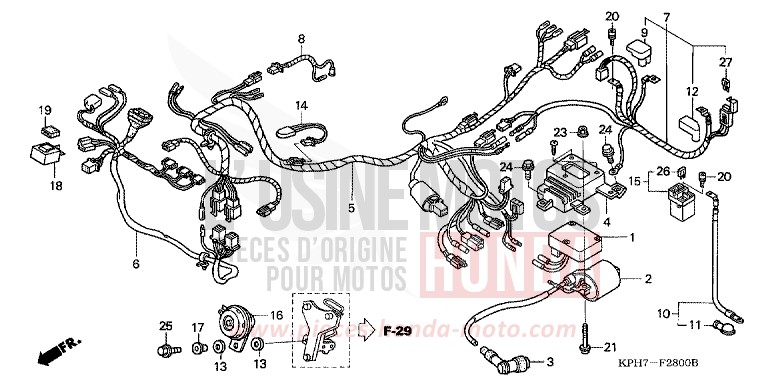 WIRE HARNESS (1) for Innova CANDY LIGHTNING BLUE (PB325) from 2005