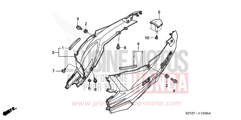 BODY COVER (1) for Innova ASTEROID BLACK METALLIC (NHA35) from 2006