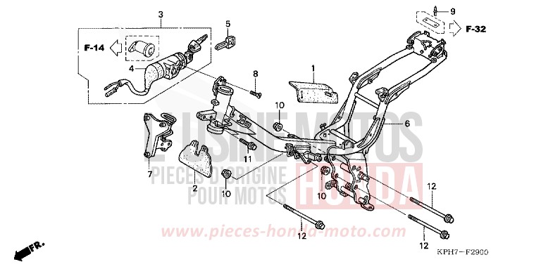 FRAME BODY for Innova ASTEROID BLACK METALLIC (NHA35) from 2006
