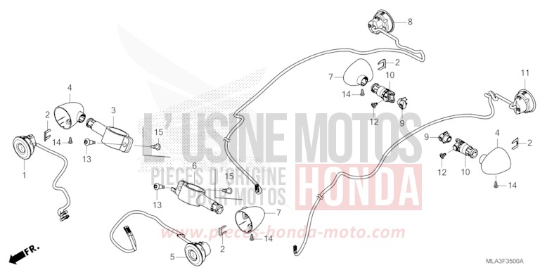 WINKER for CMX1100 BORDEAUX RED METALLIC (R337) from 2021
