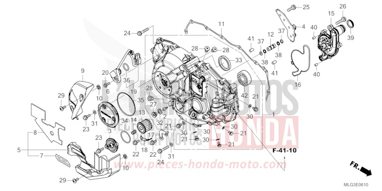 RIGHT CRANKCASE COVER (CRF1100D/D2/D4/DL/DL2/DL4) for CRF1100D MAT BALLISTIC BLACK METALLIC (NHA86) from 2022