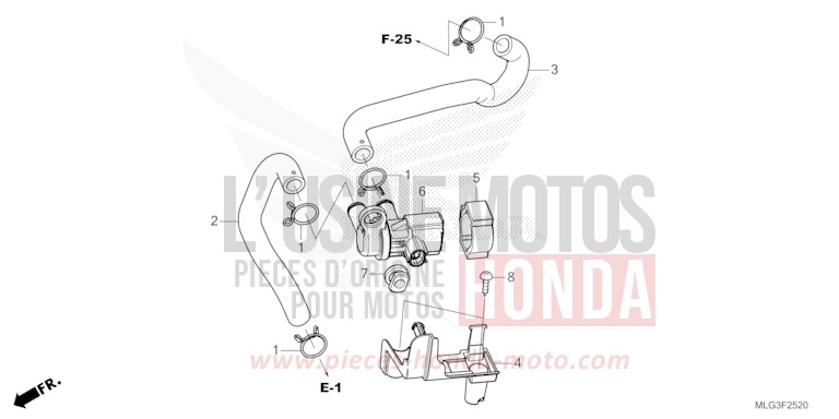 AIR INJECTION SOLENOID VALVE for CRF1100D MAT BALLISTIC BLACK METALLIC (NHA86) from 2022