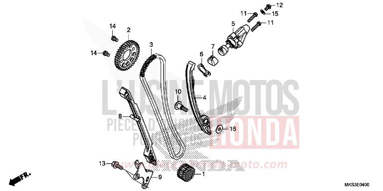 CAM CHAIN/TENSIONER for CRF1100D PEARL GLARE WHITE (NHB53H) from 2020
