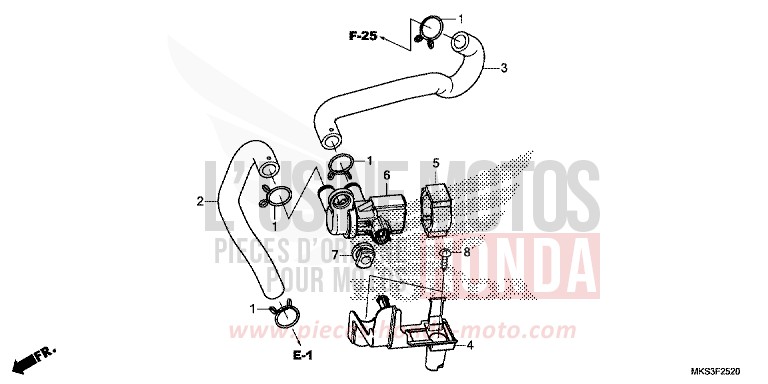 AIR INJECTION SOLENOID VALVE for CRF1100D PEARL GLARE WHITE (NHB53H) from 2020