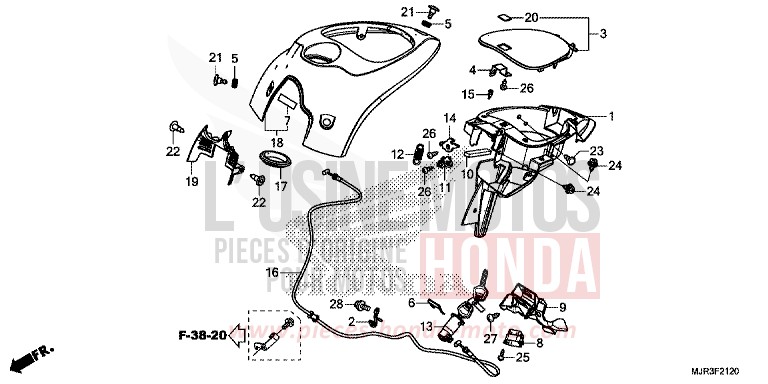 COUVERCLE SUPERIEUR for   from 