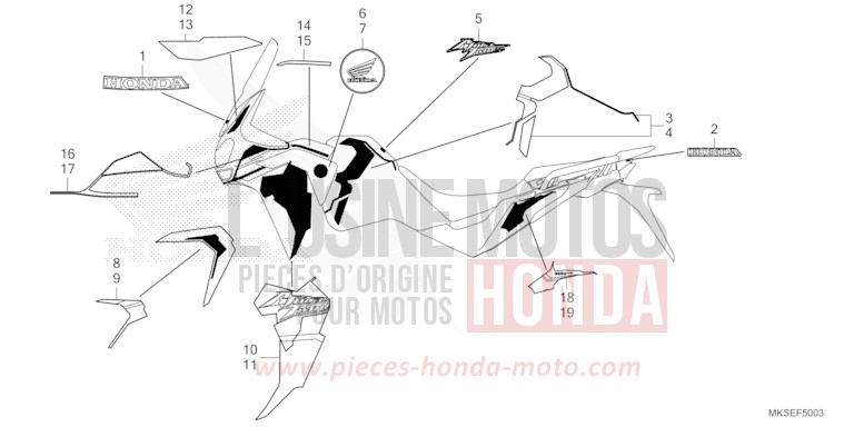 MARK/STRIPE (4) for CRF1100D PEARL GLARE WHITE (NHB53H) from 2021