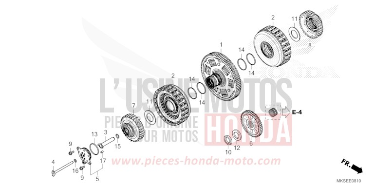 CLUTCH (CRF1100D/D2/D4/DL/DL2/DL4) for CRF1100D DARKNESS BLACK METALLIC (NH463) from 2021