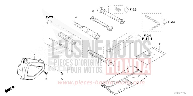 TOOL for CRF1100D DARKNESS BLACK METALLIC (NH463) from 2021