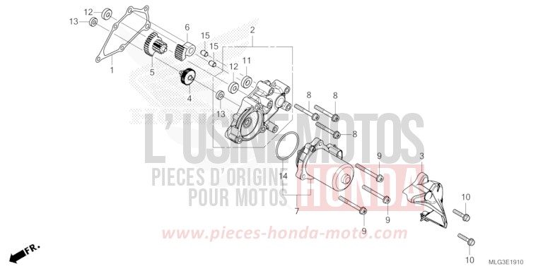 INGRANAGGIO RIDUTTORE per CRF1100D PEARL GLARE WHITE (NHB53H) del 2022