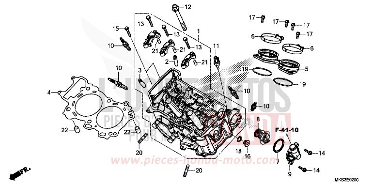 TESTATA per CRF1100D GRAND PRIX RED (R380B) del 2020