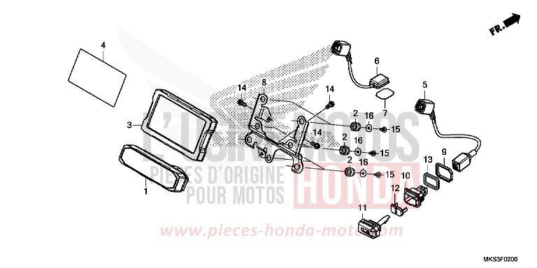CONTACHILOMETRI per CRF1100D GRAND PRIX RED (R380B) del 2020