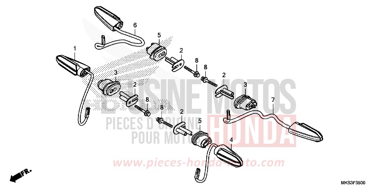 FRECCIA per CRF1100D GRAND PRIX RED (R380B) del 2020