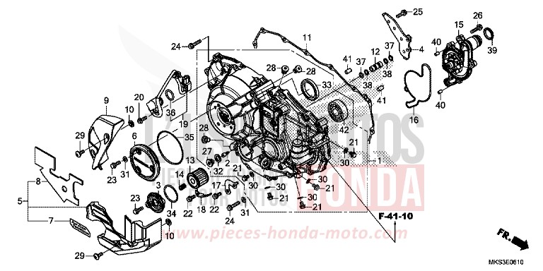 RIGHT CRANKCASE COVER (CRF1100D/D2/D4/DL/DL2/DL4) for CRF1100D MAT BALLISTIC BLACK METALLIC (NHA86) from 2020