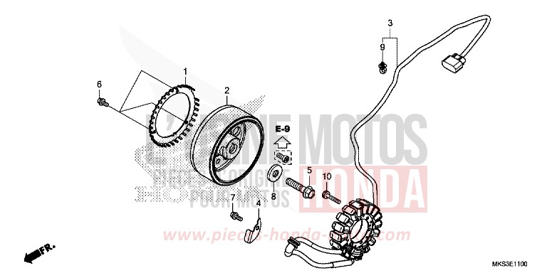 GENERATOR for CRF1100D MAT BALLISTIC BLACK METALLIC (NHA86) from 2020