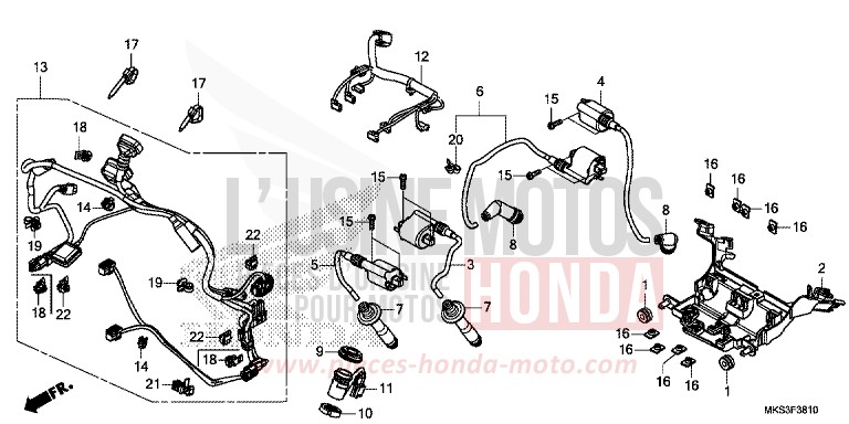 SUB HARNESS/IGNITION COIL for CRF1100D MAT BALLISTIC BLACK METALLIC (NHA86) from 2020