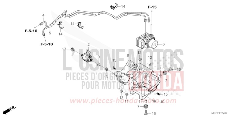 MODULATORE ABS per CRF1100D GRAND PRIX RED (R380B) del 2021
