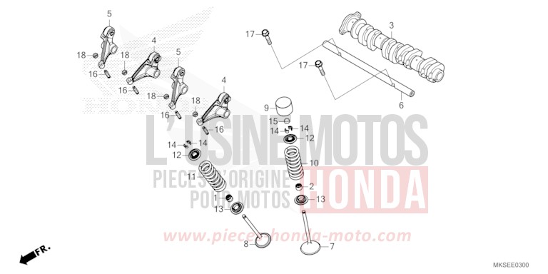 CAMSHAFT/VALVE for CRF1100D PEARL GLARE WHITE (NHB53H) from 2021