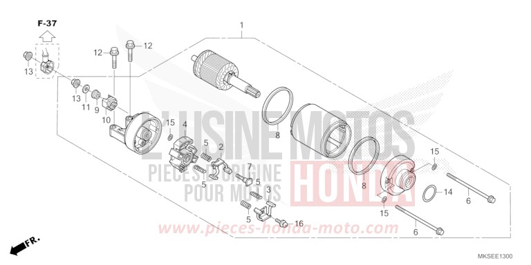 STARTER MOTOR for CRF1100D PEARL GLARE WHITE (NHB53H) from 2021