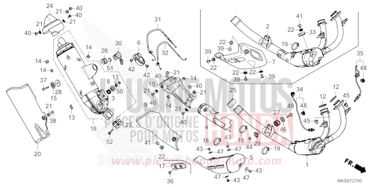 EXHAUST MUFFLER for CRF1100D MAT BALLISTIC BLACK METALLIC (NHA86) from 2021