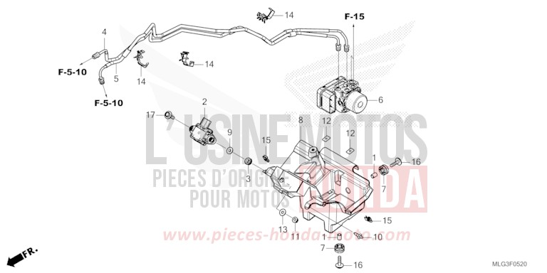 MODULATORE ABS per CRF1100D GRAND PRIX RED (R380B) del 2022
