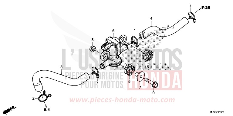 AIR INJECTION SOLENOID VALVE for CBR500R ROSS WHITE (NH196) from 2015
